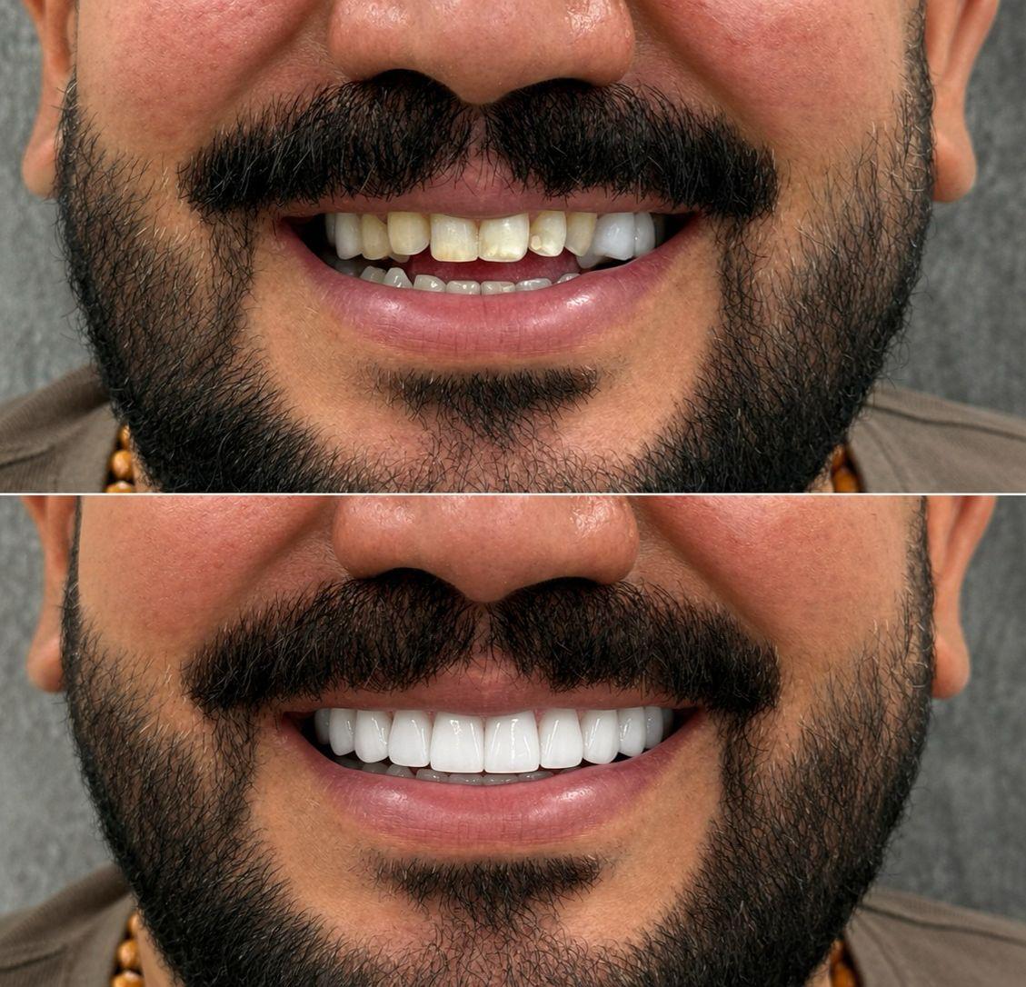 Antes y después de un caso real de diseño de sonrisa en Soi Smile